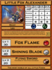 This is the original design of Little Fox Alexander's stat card.